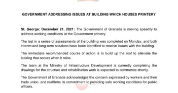 Government addressing issues at building which houses Printery