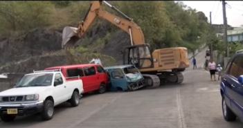 Several Vehicles Damaged By Moving Excavator In Dabeau Area